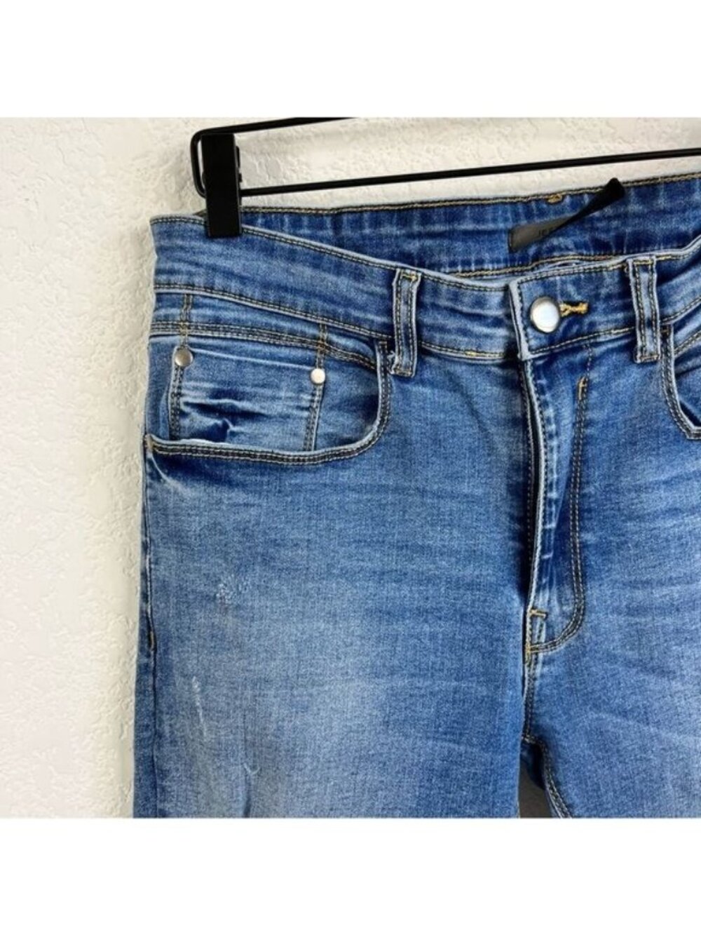 ASOS Jefferson Distressed Blue Ripped Jeans - Picture 4 of 12